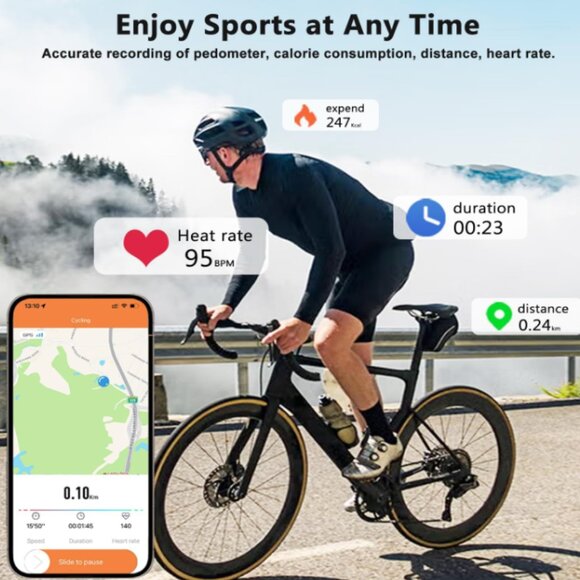 Smart Ring Health Tracker for Men Women-IP68 Waterproof, Size:8 - Picture 3 of 6